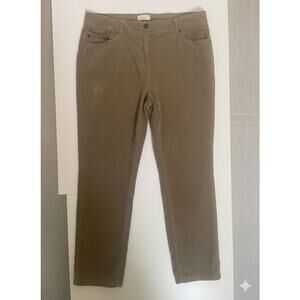 CHICO'S Brown Zip Button Pockets Pants Size 1 Regular